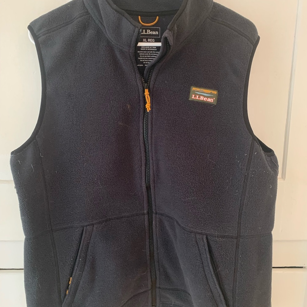 L.L. Bean Black Fleece Vest